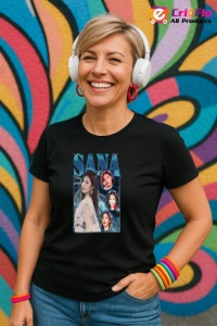 Tricou KPOP dama cu trupa formatia SANA 2 , music Coreean 284 - Img 5
