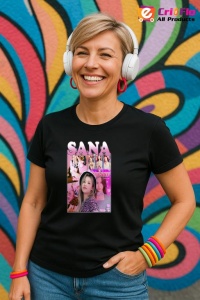 Tricou KPOP dama cu trupa formatia SANA , music Coreean 283 - Img 5
