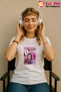 Tricou KPOP dama cu trupa formatia SANA , music Coreean 283 - Img 9