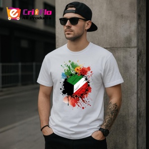 Tricou Kuwait Steag Splash Art, Copii | Dama | Barbat