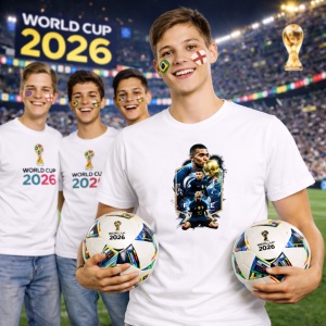 Tricou Kylian Mbappe France World Cup Fifa 2026 V4, din bumbac 100%, tricou alb, Copii | Dama | Barbat - Img 7