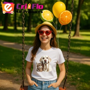 Tricou Labrador Retriever si pisica tabby prieteni adorabili Copii | Dama | Barbat Barbat - Img 10