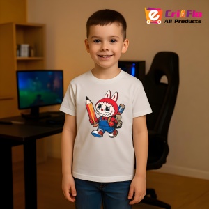 Tricou Labubu back to school, Unisex Dama si Barbat | Copii - Img 4