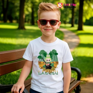 Tricou Labubu bambus katana, Unisex Dama si Barbat | Copii - Img 5