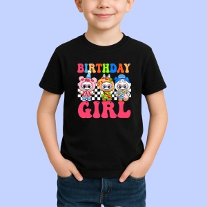 Tricou Labubu birthday girl, Unisex Dama si Barbat | Copii, Culoare Negru - Img 2