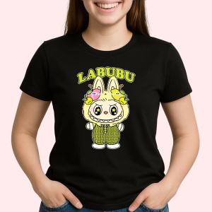 Tricou Labubu cos sarma, Unisex Dama si Barbat | Copii, Culoare Negru