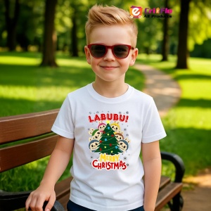 Tricou Labubu craciun copac, Unisex Dama si Barbat | Copii - Img 5