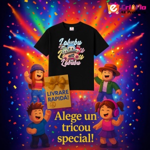 Tricou Labubu Labubu burger, Unisex Dama si Barbat | Copii, Culoare Negru - Img 11