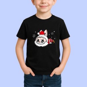 Tricou Labubu mos culcat, Unisex Dama si Barbat | Copii, Culoare Negru - Img 2