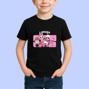 Tricou Labubu party roz, Unisex Dama si Barbat | Copii, Culoare Negru - Img 2