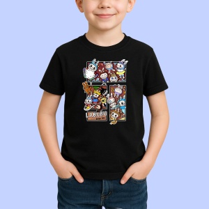 Tricou Labubu poveste comic, Unisex Dama si Barbat | Copii, Culoare Negru - Img 2