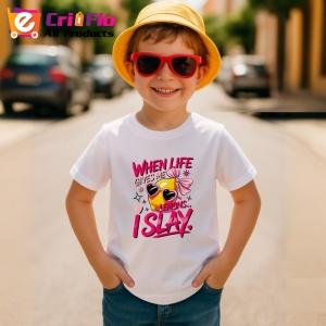 Tricou Lamaie Cand viata iti da lamai, straluceste!, Fructe, Copii | Dama - Img 3