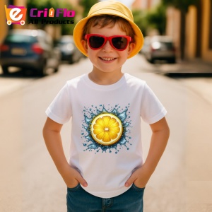 Tricou Lamaie galbena si stropi de energie, Fructe, Copii | Dama - Img 3