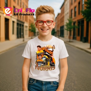 Tricou Lando Norris Poster Colaj Echipa Mclaren Formula 1, Copii | Dama | Barbat - Img 6