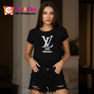 Tricou Lasa Vrajeala Text, din bumbac 100%, tricou negru, Dama | Barbat - Img 5
