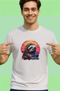 Tricou Lenes cu peisaj la apus stil tropical Copii | Dama | Barbat - Img 2