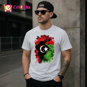 Tricou Libya Steag Splash Art, Copii | Dama | Barbat - Img 5