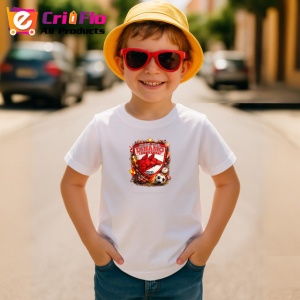 Tricou Logo Dinamo Bucuresti Caini Rosii Fotbal, din bumbac 100% , tricou alb pentru Copii | Dama | Barbat - Img 4
