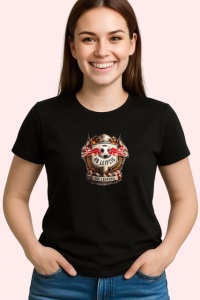 Tricou Logo Fc Rapid Minge Fotbal Design V2, din bumbac 100%, tricou negru Copii | Dama | Barbat - Img 3