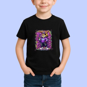 Tricou Lola stil streetwear pe fundal stropi roz si mov Copii | Dama | Barbat Barbat - Img 6