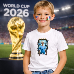 Tricou Luis Suarez Uruguay World Cup Fifa 2026, din bumbac 100%, tricou alb, Copii | Dama | Barbat - Img 5