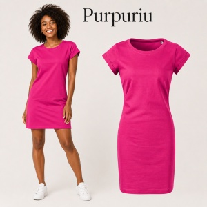 Tricou lung damă tip rochie Freedom 178, bumbac, croială lejeră, 180 g/m², XS–2XL, 15 culori - Img 14