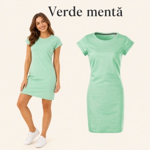 Tricou lung damă tip rochie Freedom 178, bumbac, croială lejeră, 180 g/m², XS–2XL, 15 culori - Img 24