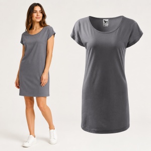 Tricou Lung Tip Rochie Damă Malfini Love 123, Roz, 95% Vâscoză, Croială Lejeră, Guler Tip Barcă, XS–2XL - Img 18
