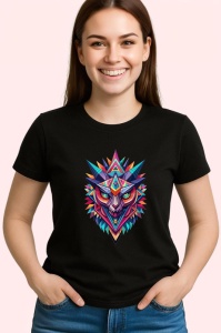 Tricou Lup Colorat Tribal, Copii | Dama | Barbat, culoare negru - Img 3