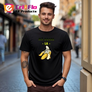Tricou Ma Doare Banana Funny, din bumbac 100%, tricou negru, Dama | Barbat