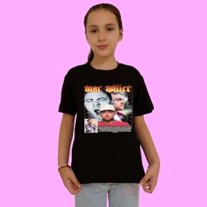 Tricou Mac Miller - Colaj fete alb-rosu, muzica Pop, Dama | Barbat | Copii, Culoare Negru - Img 2