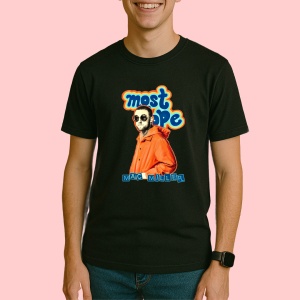 Tricou Mac Miller - 'most dope' in hanorac portocaliu, stil retro cartoon, muzica Pop, Dama | Barbat | Copii, Culoare Negru