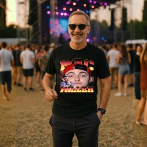 Tricou Mac Miller - Sapca rosie, fata frontala, muzica Nu Metal, Dama | Barbat | Copii, Culoare Negru - Img 9