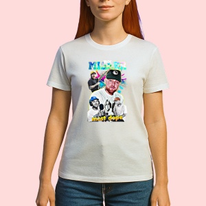 Tricou Mac Miller - Tricou alb, fundal colorat, muzica Not Applicable, Dama | Barbat | Copii