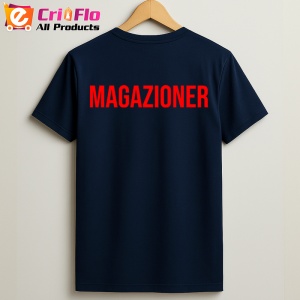Tricou MAGAZIONER, Personalizat | Unisex Dama si Barbat, Albastru Inchis - Img 2