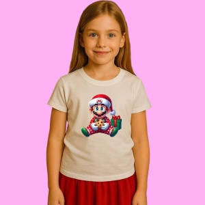Tricou Mario Cu Fursec Si Cadouri, din bumbac 100%, tricou alb, Copii | Dama | Barbat