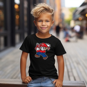Tricou Mario Horror Tricou Negru - Copii | Dama | Barbat - Img 2