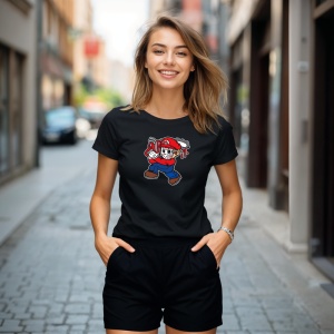 Tricou Mario Horror Tricou Negru - Copii | Dama | Barbat - Img 3