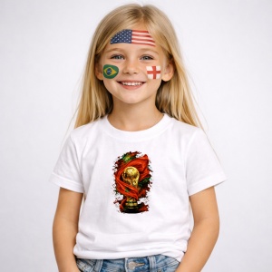 Tricou Marrocos World Cup Fifa 2026, din bumbac 100%, tricou alb, Copii | Dama | Barbat - Img 2