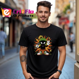 Tricou Marvin the Martian stil cool cu fundal exploziv Copii | Dama | Barbat Barbat - Img 17