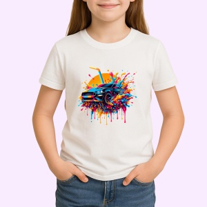 Tricou Masina sport moderna in valuri de culoare Copii | Dama | Barbat - Img 4