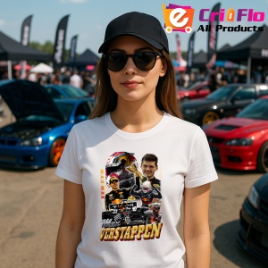 Tricou Max Verstappen Colaj Cu Echipa Red Bull Formula 1, Copii | Dama | Barbat - Img 8