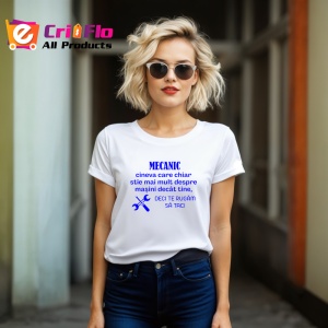 Tricou mecanic cineva care chiar stie despre masini decat tine mesaj comic, Copii | Dama | Barbat - Img 7