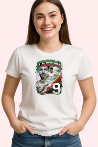 Tricou Mehdi Taremi Iran Atacant Fotbal, din bumbac 100% , tricou alb pentru Copii | Dama | Barbat - Img 3