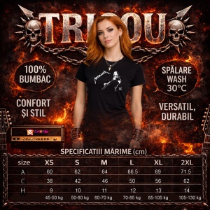 Tricou Metallica James Guitar Chitara Concert, din bumbac 100%, tricou negru, Dama | Barbat - Img 6