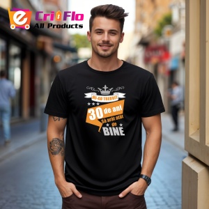 Tricou Mi Au Trebuit 30 De Ani Bine Portocaliu, din bumbac 100%, tricou negru, Dama | Barbat - Img 3