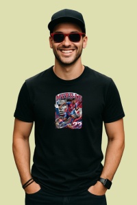 Tricou Michael Murillo Panama Fundas Fotbal, din bumbac 100%, tricou negru Copii | Dama | Barbat - Img 2