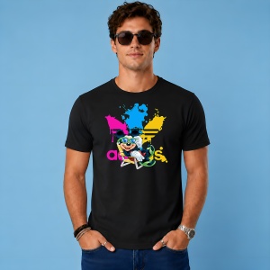 Tricou Mickey Mouse Beach Chill Urban Street Art Colorful, din bumbac 100%, tricou negru, Copii | Dama | Barbat - Img 2