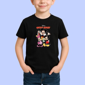 Tricou Mickey Mouse personajul iconic Disney alaturi de prietenii sai, Copii | Dama | Barbat , tricou negru - Img 2