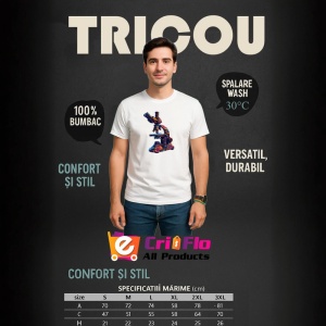 Tricou Microscop modern colorat in nuante inchise Copii | Dama | Barbat - Img 7